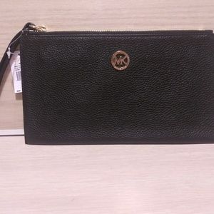 Michael Kors large zip clutch